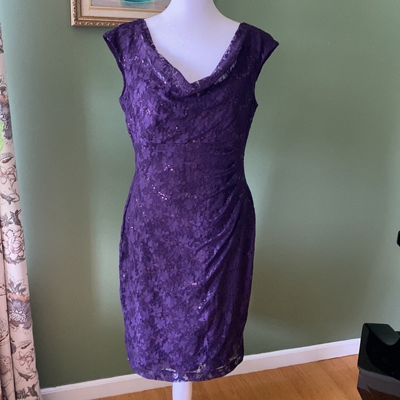 Lauren Ralph Lauren Dresses & Skirts - Ralph Lauren Purple Lace Dress sz 8